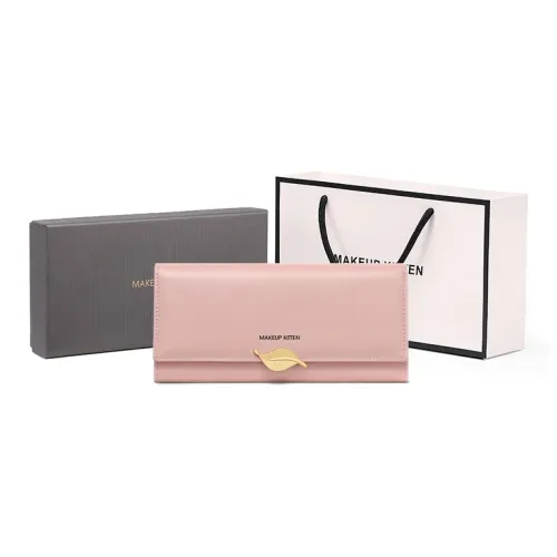 MAKEUP KITTEN Коровья кожа с синтетической кожей держатель для карт кошелек для монет кошелек обычный женский девичий розовый