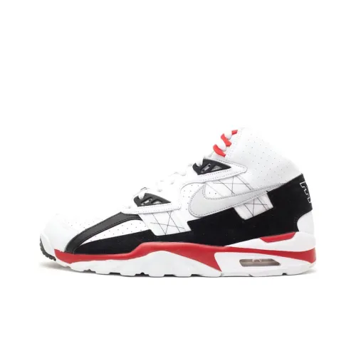 Nike Air Trainer SC Slip-resistant Abrasion-resistant High Top Vintage Basketball Shoes Men's White Red Найк Эйр Трейнер SC Противоскользящий Устойчивый к истиранию Высокий Топ Винтажные Баскетбольные Кроссовки Мужские Белый Красный