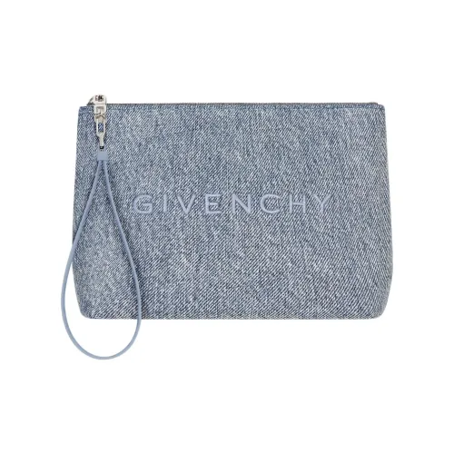 GIVENCHY Denim Clutch Women's Medium Blue