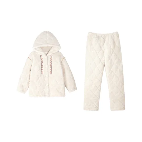 XUANZHITING Белый Женские Пижамные Комплекты