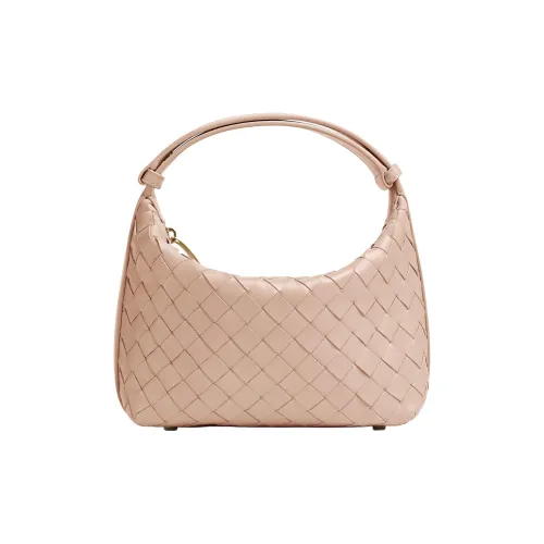 Bottega Veneta Intrecciato Коровья кожа Сумка Сумка через плечо Женская Лотосово-розовая