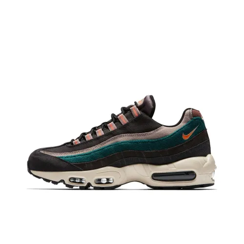 Nike Air Max 95 'Серый Rainforest Яркий Манго' Устойчивый к истиранию Дышащий Низкий Топ Повседневная обувь Мужская Серый Зеленый