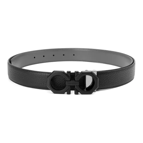 Ferragamo Ремни из коровьей кожи Мужской Черный Ширина 3 см