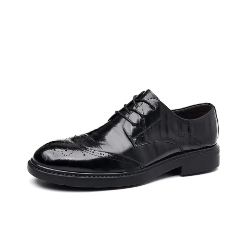 GZZ BROGUE Shoes Men's Black