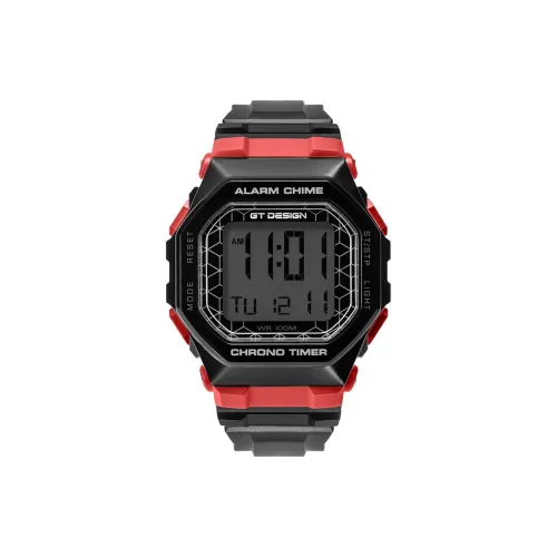 GT DESIGN Электронный Механизм Резиновый Ремешок Часы Унисекс Серый Циферблат