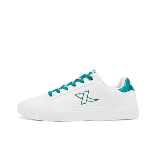 XTEP Slip-resistant Abrasion-resistant Shock-absorbing Легкие Низкие Кроссовки для скейтбординга Мужские Белые Зеленые