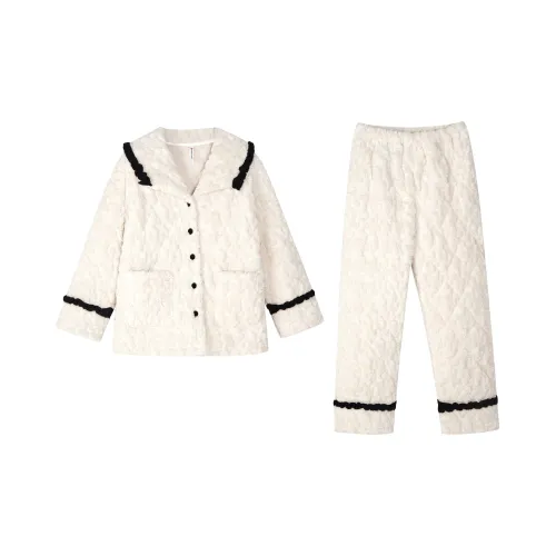 XUANZHITING Белый Женские Пижамные Комплекты