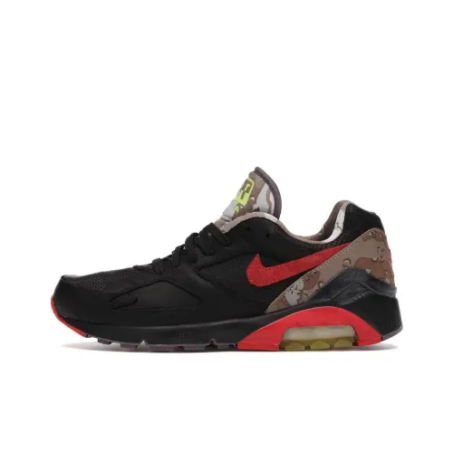 Nike Air Max 180 Low Топ Повседневная обувь Мужская Черный Красный