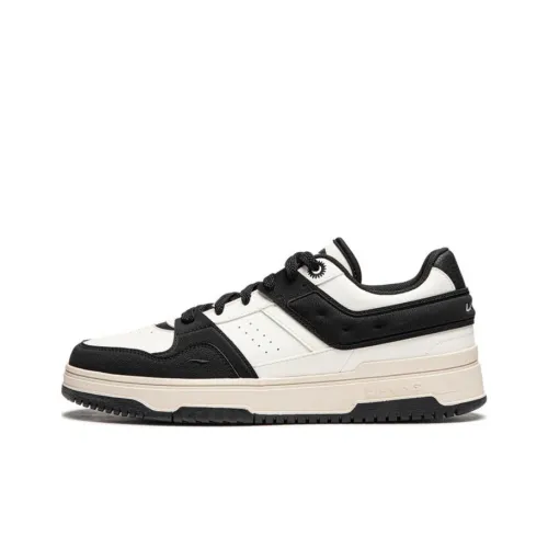 LiNing Tianji 2,0 Противоскользящие Амортизирующие Устойчивые к износу Легкие Низкие Кроссовки для скейтбординга Женские Черный Белый