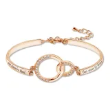 Розово-золотой браслет с переплетением