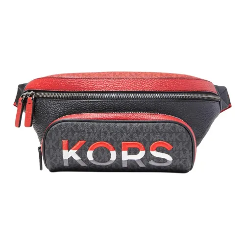 MICHAEL KORS MK Cooper Сумка через плечо из искусственной кожи мужская черная красная с заплаткой