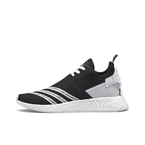 Adidas Originals NMD_R2 White Mountaineering Нескользящий Легкий Низкий Топ Повседневная Обувь Унисекс Черный Белый