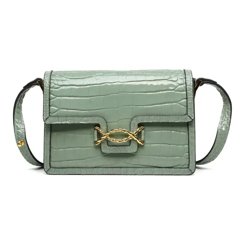 Крокодил Коровья кожа Маленькая квадратная сумка сумка через плечо женская