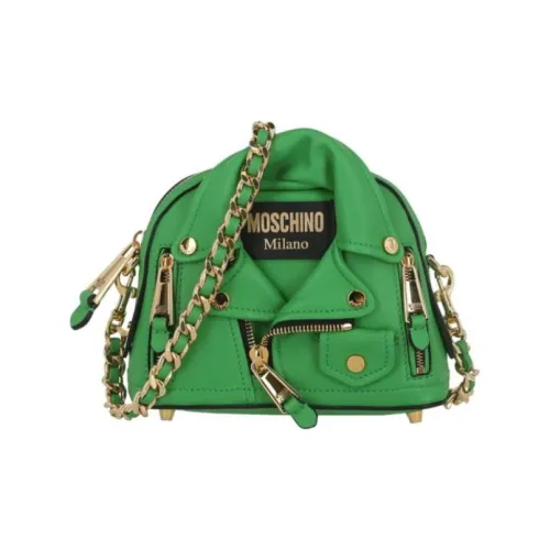 MOSCHINO Сумка через плечо из кожи женская зеленая