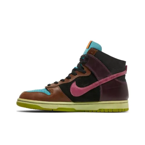 Nike Dunk UNDEFEATED Покрытие Высокие Кроссовки для Скейтбординга Мужские Черные Красные Синие