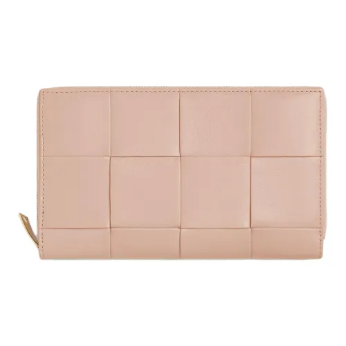 Bottega Veneta Cassette Sheepskin Wallet Women's Lotus Pink