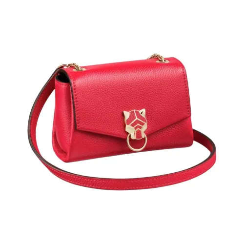 Cartier Panthère De Cartier Телячья кожа Сумка через плечо Женская Красная