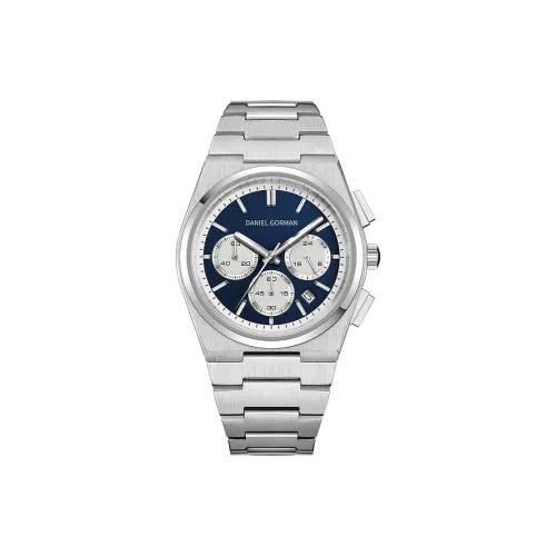 DANIEL GORMAN Daniel Golman DG Watch Кварцевый механизм Нержавеющая сталь Ремешок Часы Мужские Часы Синий циферблат