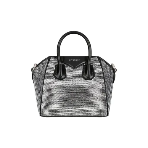 GIVENCHY Antigona Rhinestone Satin Bag Extra Mini Women's Black