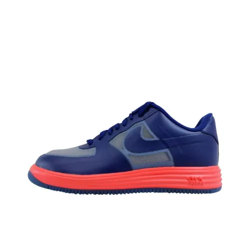 Nike Lunar Force 1 Slip-Resistant Abrasion-Resistant Low Top Casual Shoes Unisex Blue Red Найк Lunar Force 1 Противоскользящий Устойчивый к истиранию Низкий Топ Повседневная Обувь Унисекс Синий Красный