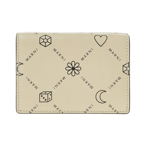 MARNI Кошелек из коровьей кожи женский цвет светло-слоновая кость