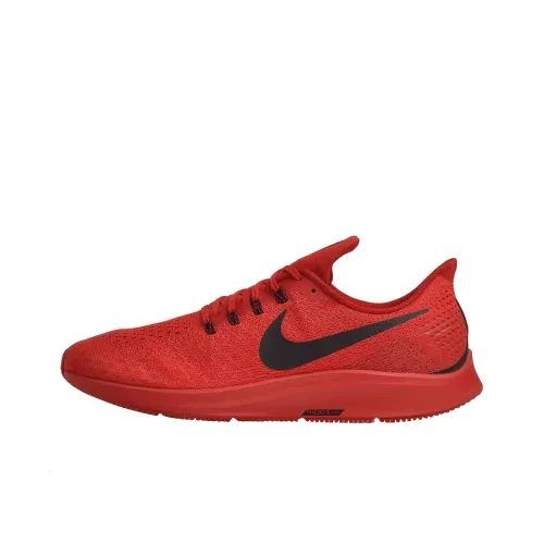 Nike Air Zoom Pegasus 35 Slip-resistant Abrasion-resistant Low-top Беговые кроссовки Мужские Красный Черный