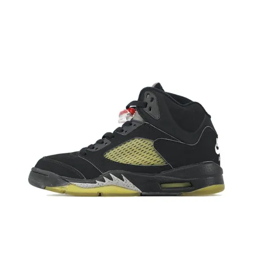Jordan Air Jordan 5 Retro Black Metallic High Top Vintage Баскетбольные Кроссовки Мужские Black 2000