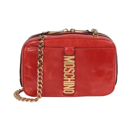 MOSCHINO Сумка через плечо из кожи женская красная