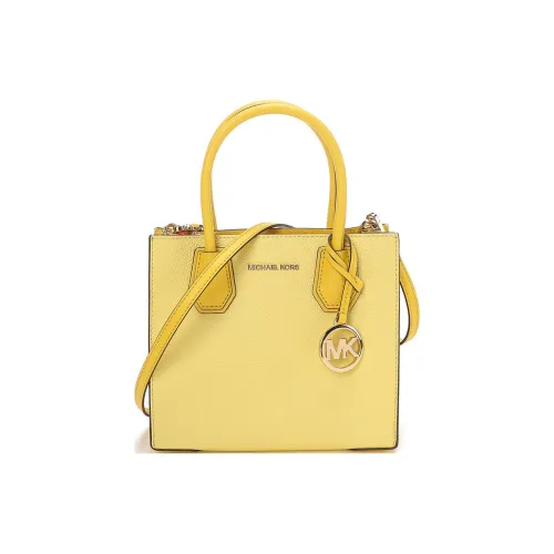 MICHAEL KORS Mercer Коровья кожа Тоут Сумка Сумка для покупок Портативная сумка через плечо Сумка через плечо Средний размер Женская Желтая