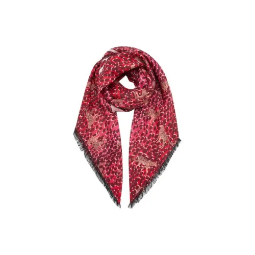 Lanvin Вязаные шарфы унисекс Красный зеленый