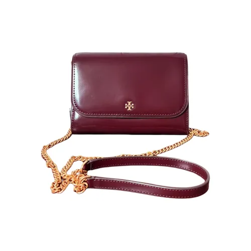 Tory Burch Emerson Кожа Конверт Сумка Сумка через плечо Ручная Сумка Сумка на плечо Женская Бургунди