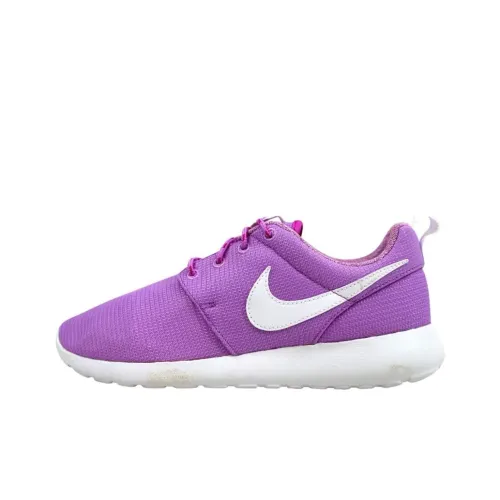 Nike Roshe One Амортизация Низкий Топ Повседневные Беговые Кроссовки Женские Фиолетовый Белый