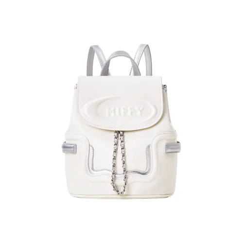 MIFFY ПУ (полиуретан) Рюкзак Маленький Женский Белый Черный