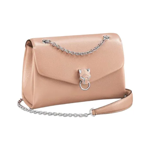 Cartier Сумка На Цепочке, Модель «мини», Panthère De Cartier Телячья Кожа Телесно-розового Цвета, Позолоченная Отделка