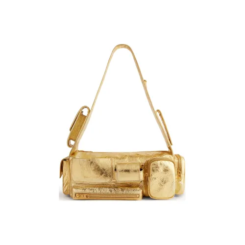 Balenciaga Superbusy Овечья кожа Сумка через плечо Женская Золотая