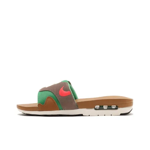 Nike Air Max 1 Шов Шлепанцы Мужские Коричневые Зеленые