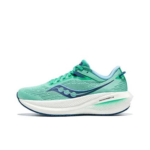 Saucony Triumph Victory 21 Low Топ Бег на длинные дистанции Обувь Женские Светло-зеленый Синий