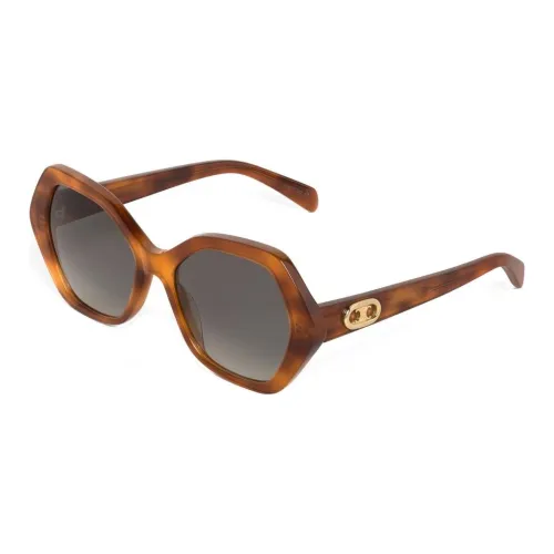 CELINE Ацетат Нерегулярная форма Солнцезащитные очки Женские Коричневый