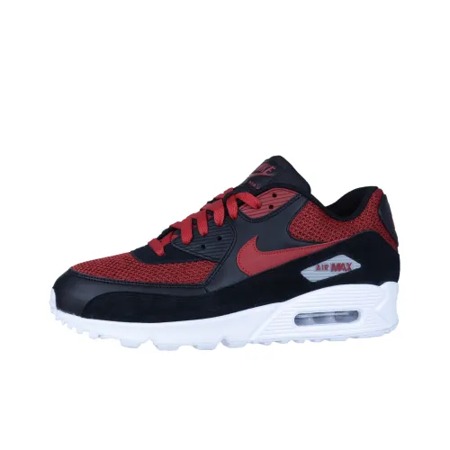 Nike Air Max 90 Амортизация Износостойкий Низкий Топ Беговые кроссовки Унисекс Красный Черный