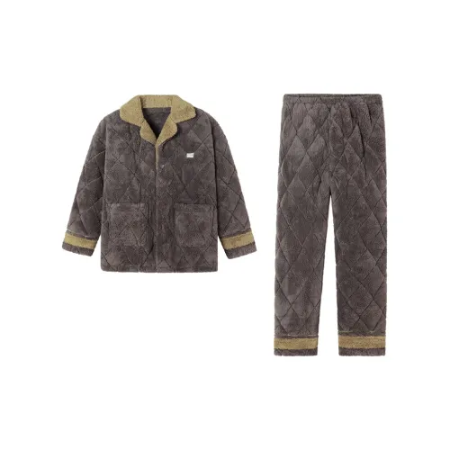 Kerener Кофейный Мужской Пижамный Комплект