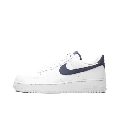 Nike Air Force 1 Slip Resistant Wa Abrasion Resistant Low Top Скейтбординг Кроссовки Мужские Белый Синий