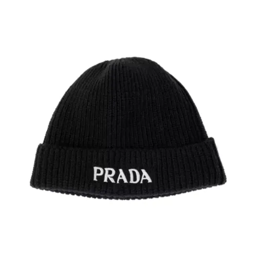 PRADA Шерсть Кашемир Шапки-бини Мужской Черный