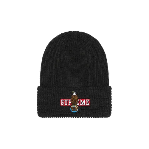 Supreme Acrylic Beanies Unisex Black Supreme Акриловые Шапки-бини Унисекс Черный