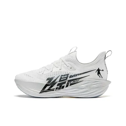 QIAODAN Flying Shadow Plaid Устойчивый к истиранию Низкий Топ Марафон Беговые кроссовки Женские Белые