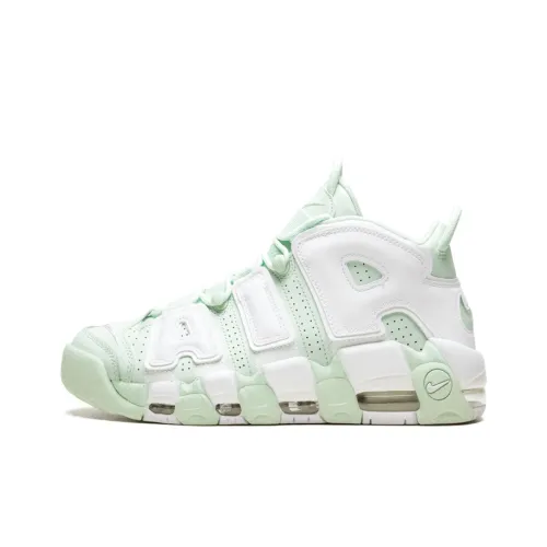 Nike Air More Uptempo Ячмень Зеленый Амортизация Устойчивый к истиранию Легкий MID Топ Винтажные баскетбольные кроссовки