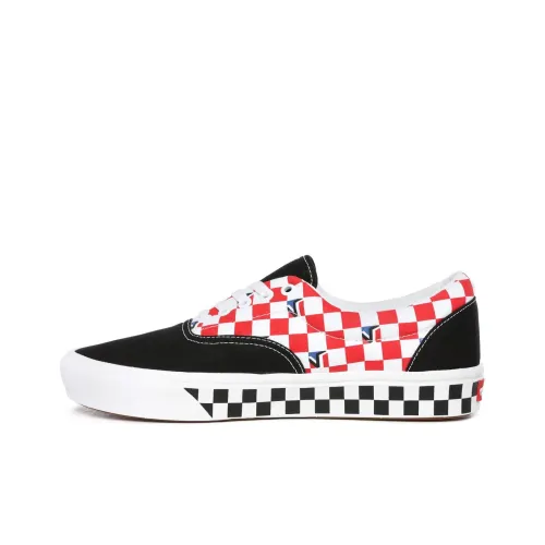 VANS Era Low Топ Скейтборд Кроссовки Унисекс Красный Белый Шахматный Узор