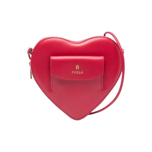 Furla Кожа Сердце-Формовая Сумка Сумка Сумка через плечо Сумка через плечо Женская Красная