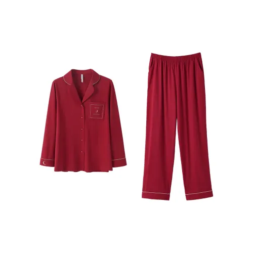 Aannsfam Женские Бургундские Женские Пижамные Комплекты