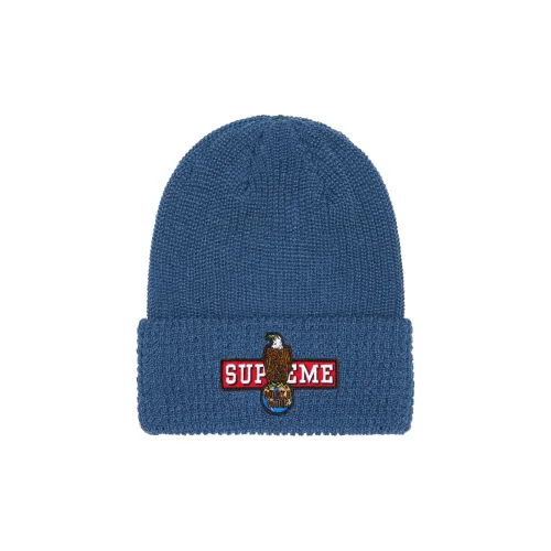 Supreme Акриловые шапки-бини унисекс синие
