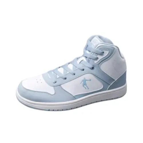 QIAODAN Скейтборд Кроссовки High Top Jordan Белый/Дождевой Синий Мужские